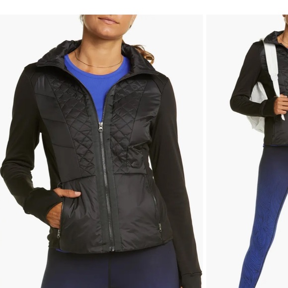 Zella Jackets & Coats Zella Puffer Jacket Mixed Media Running